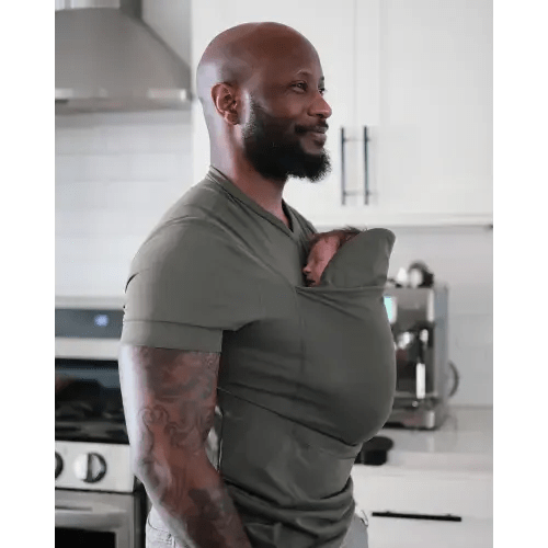 Lalabu Dad Shirt | Original Babywearing T-Shirt with Kangaroo Pouch | Baby Wrap Carrier for Newborns & Infants | Baby Wrap Carrier for Newborns | Essential for new Dads