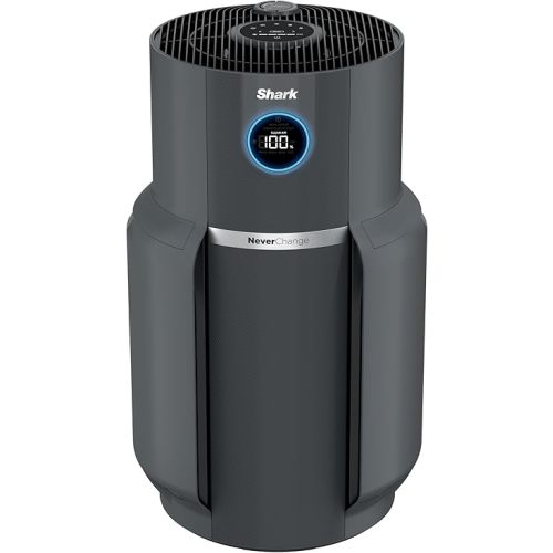 Shark Air Purifier for Home with NeverChange HEPA Air Filter, 1300 sq. ft. for Powerful Multi-Room Purification, 5-Year Filter, Filters Smoke, Captures 99.98% of Particles & Dust, HP301