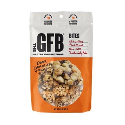 The GFB Gluten Free Bites, Dark Chocolate Peanut Butter, General Wellness, 4 Ounce Pouch