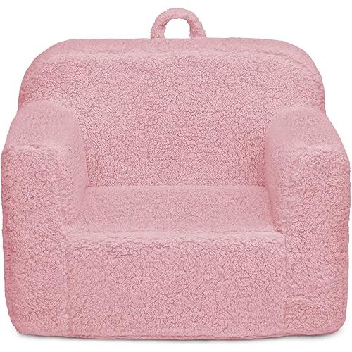 Delta Children Cozee Sherpa Chair, foam, Pink