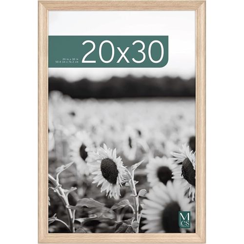 MCS Studio Gallery Classic 20x30 Poster Frame Natural Woodgrain, Vertical & Horizontal Wall Hanging Large Picture Frame for Photos, Posters & Art Prints (1-Pack)