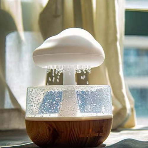 0620 Rain Cloud Humidifier Rain Colorful Mushroom Cloud Raindrop Atmosphere Lamp Night Light Essential Oil Humidifier Machine