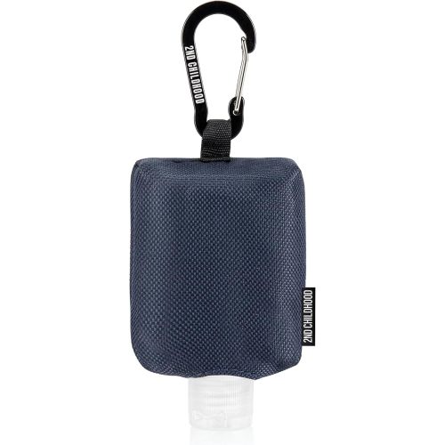 Travel Hand Sanitizer Keychain with Refillable 2 oz Bottle & Clip-On | for Purse, Backpack | Gym Bag | Portable Sanitizer Case