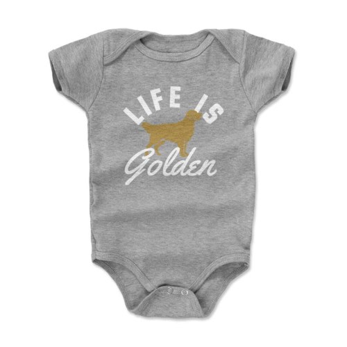Golden Retriever Kids Baby Romper - Dogs Animals Life Is Golden WHT