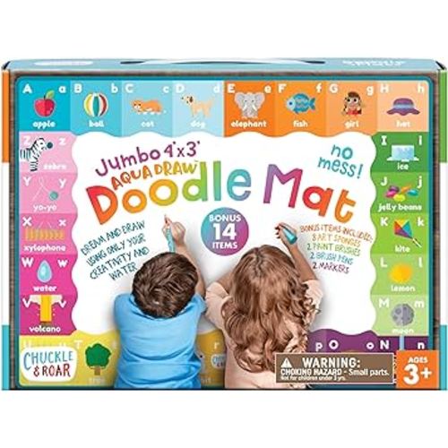 Chuckle & Roar - Doodle Mat - Water Color Fun - Mess Free Arts and Crafts - Great for Toddlers