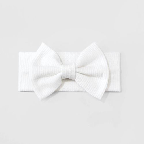 Baby Girls' Textured Bow Headwrap - Cloud Island™ Ivory
