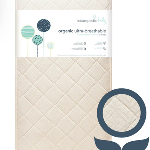 Breathable Ultra 2-Stage Organic Crib Mattress - Lightweight Wavesupport™