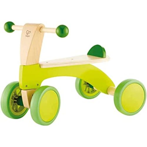 Amazon.com: Hape Scoot Around Ride On Wood Bike | Award Winning Four Wheeled Wooden Push Balance Bike Toy for Toddlers with Rubberized Wheels, Bright Green L: 20.5, W: 12.8, H: 15.1 inch : Clothing, Shoes & Jewelry