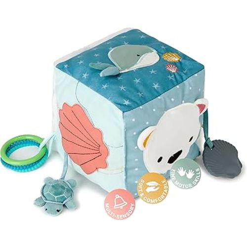 Little Big Friends Soft Activity Cube | Developmental Toy | Encourages Hand-Eye Coordination and Motor Skills (Activity Cube)