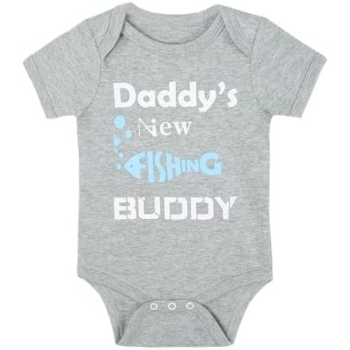 Cnins Funny Baby Bodysuit & Daddy Matching Cotton Outfit for Wild One 1st Birthday, Unisex Newborn Infant Clothes 0-24M