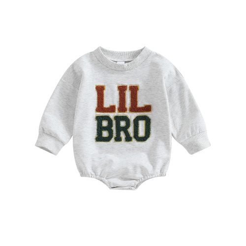 Amazon.com: Frietlebird Big Brother Little Brother Matching Outfits Newborn Baby Boy Sweatshirt Romper Long Sleeve Onesie Fall Clothes(D-Grey Romper,0-3 Months): Clothing, Shoes & Jewelry