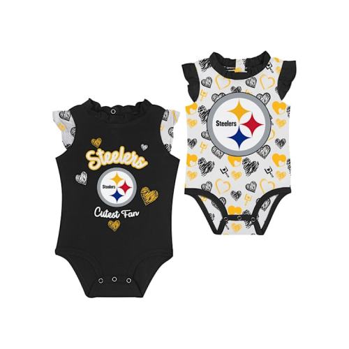 Pittsburgh Steelers Baby BLACK One Piece Set 3 month