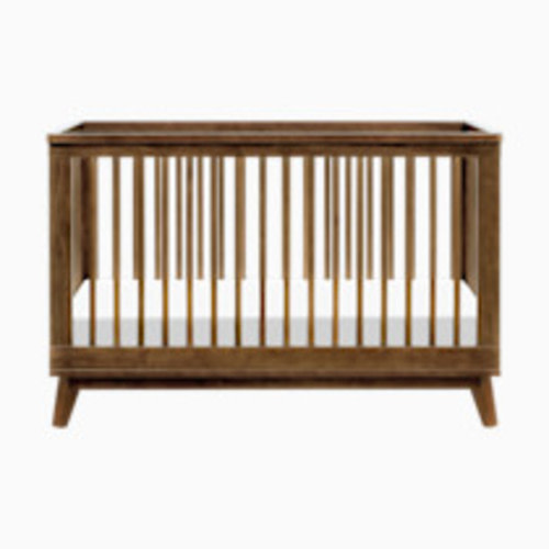babyletto Scoot 3-in-1 Convertible Crib with Toddler Bed Conversion Kit - Natural Walnut