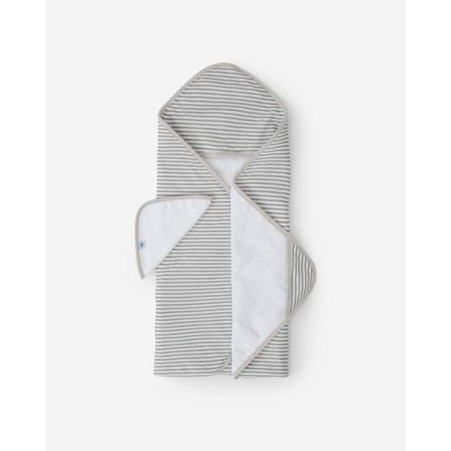 Baby Hooded Towel & Washcloth Set - Grey Stripe
– Little Unicorn USA