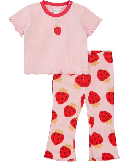 Medium Pink Baby Flare Pant And Top Set | Best&Less™ Online