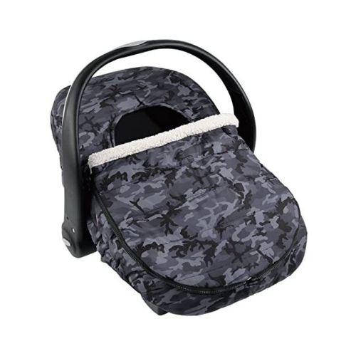 The Peanutshell Seasonal Car Seat Cover, Black Camo, Black/Gray