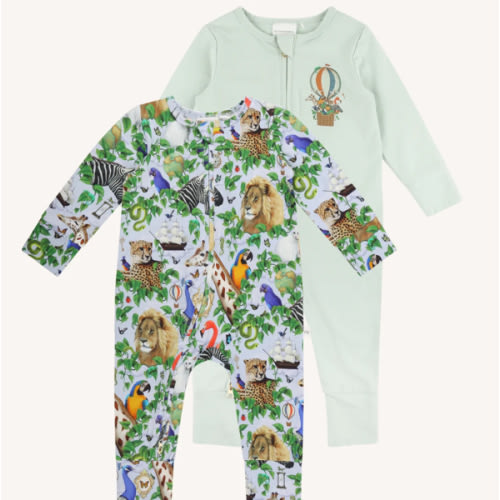 'Beautiful World' Timeless Coverall Set - Winter Sky