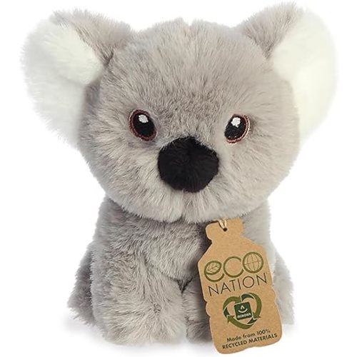 Aurora® Eco-Friendly Eco Nation™ Mini Koala Stuffed Animal - Environmental Consciousness - Recycled Materials - Gray 5 Inches