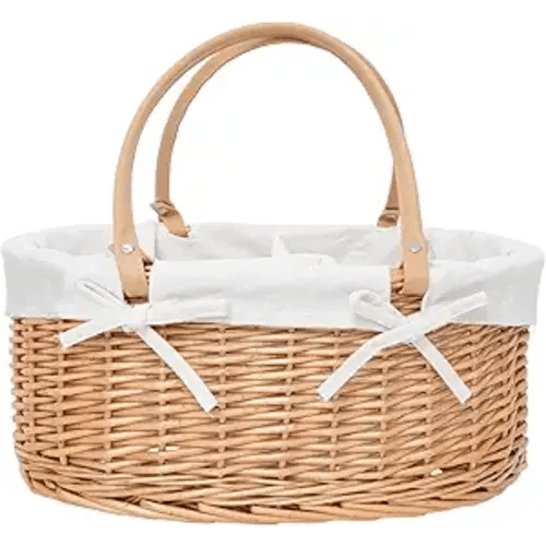 Wicker Diaper Caddy Organizer