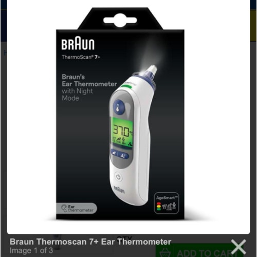 Braun Thermoscan 7+ Ear Thermometer