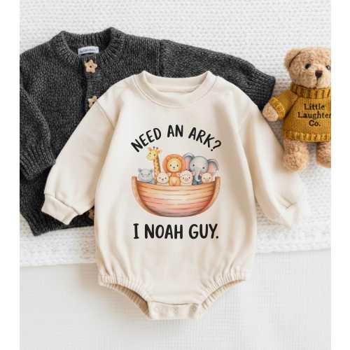 Noahs Ark Onesie, Christian Baby Gift, Funny Baby Boy Christian Outfit, Newborn Baby Clothes, Baptism Gift