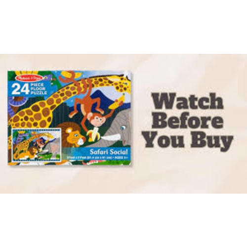 Melissa & Doug Dinosaur Dawn Jumbo Jigsaw Floor Puzzle (24 pcs, 2 x 3 feet) - FSC Certified
