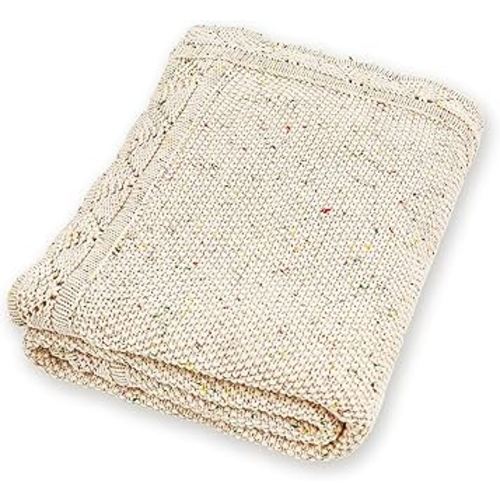 YOYI YOYI Cotton Baby Blanket Toddler Blankets Soft Warm Breathable Nursery Swaddling Blankets for Girls and Boys Receiving Blanket for Crib, Stroller, car 31x40 inches(Oatmeal Fleck)