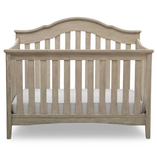 Delta Children Farmhouse 6-in-1 Convertible Crib - Textured Limestone