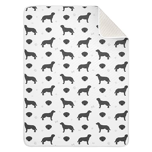 KICPOAY Swaddle Blanket for Labrador Retriever Dogs Baby Receiving Blanket Muslin Baby Swaddles Soft Cotton Breathable Nursery Blankets for Unisex Boys and Girls 30x40 Inch
