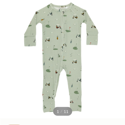 Golf Small Ribbed Zip Romper