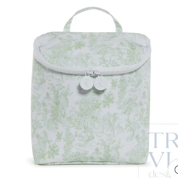 Take Away Bottle Bag - Bunny Toile Green