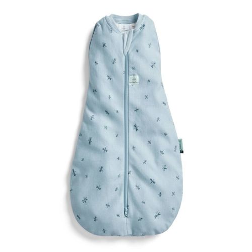 ergoPouch 1.0 TOG Organic Cocoon Swaddle Sack - Dragonflies 3-6m: Two-Way Zipper, Single Layered Construction, Covered Zipper At Neck