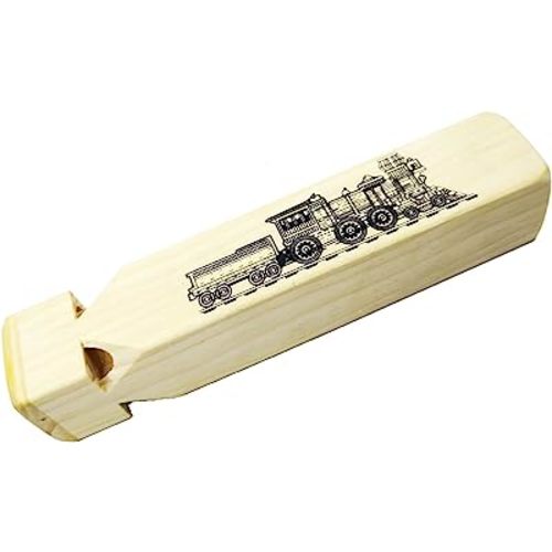 Solid Wood Train Whistle 4 Tone Musical Toy for Kids (1 pack)