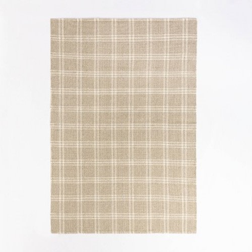 Cottonwood Hand Woven Plaid Wool/Cotton Area Rug - Threshold™ designed with Studio McGee, Color: Neutral, Size: 7'x10' - Out of Stock