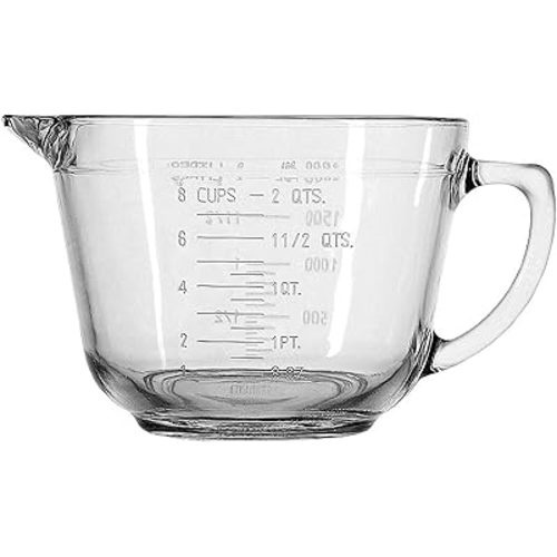 Anchor Hocking Batter Bowl, 2 Quart Glass Mixing Bowl