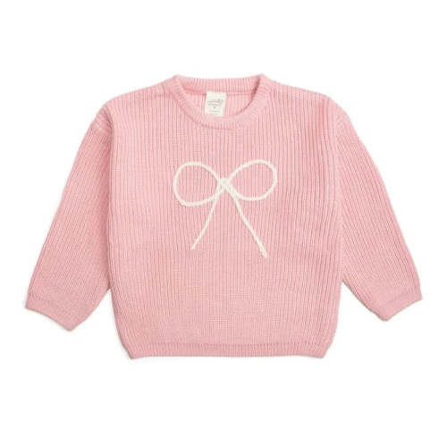Bow Yarn Knit Sweater - 6-12 Mos