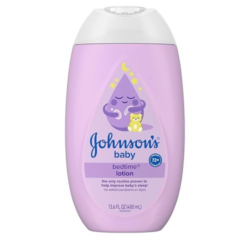 Johnson's Baby Bedtime Lotion, Soothing NaturalCalm Aromas, Gentle Nighttime Baby Lotion, Helps Relax & Soothe, Hydrating, No added Parabens & Dyes, 27.1 fl. oz