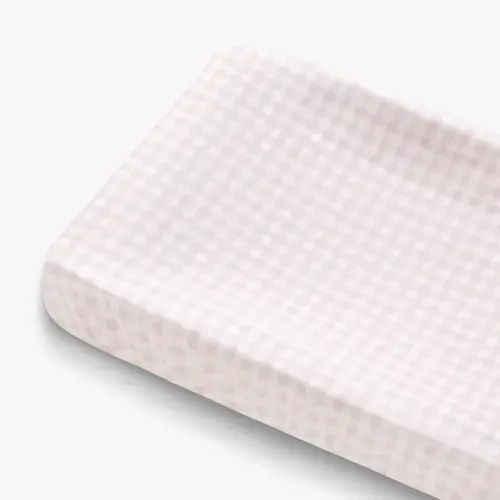 Picnic Gingham Changing Pad Cover - Pink | Gooselings