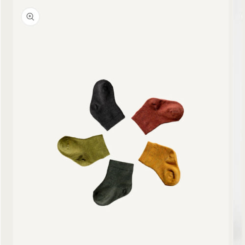 Merino Infant Nature Socks 5 pack Harakeke