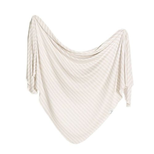 Copper Pearl Knit Swaddle Blanket - Coastal