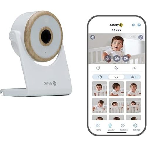 Safety 1st Connected WiFi Baby Monitor with 1080p HD Camera - Motion & Sound Notifications, Encrypted livestream from anywhere, advanced night vision, iOS and Android Compatible