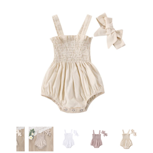 ANNA Romper with Headband - Hazel & Bo