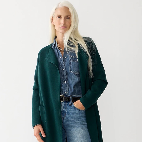 J.Crew: Juliette Collarless Sweater-blazer For Women