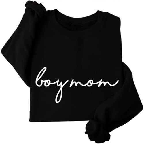 DIOMMELL Boy Mom Sweatshirt Boy Mama Sweatshirt For Women Gift For Mom