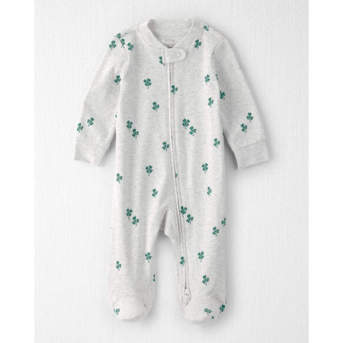 Baby Organic Cotton Sleep & Play Pajamas in Lucky Clovers Print - Little Planet | Carter's