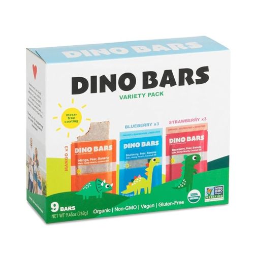 Dino Bars | Organic Fruit Bar | Fruit + Oats + Hemp Hearts + Coconut Oil with Edible Paper