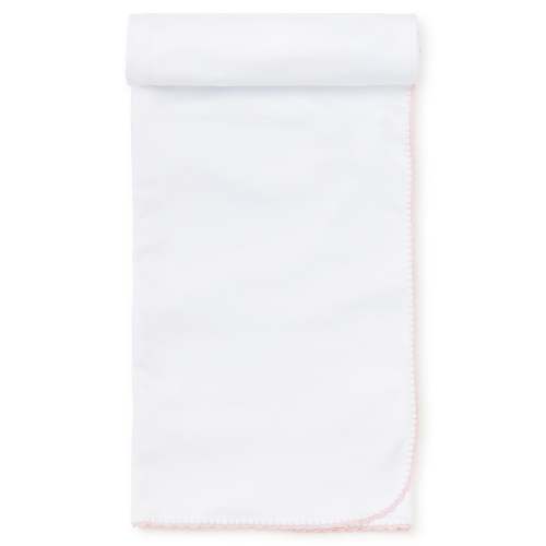 White/Medium Pink New Premier Basics Blanket