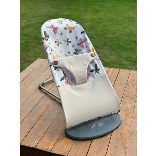 Handmade BabyBjorn Bouncer Cover "Butterfly" / Cotton And Linen/ Cute Bouncer Sleeve Replacement/ Baby Accessories/ Gift For Newborn