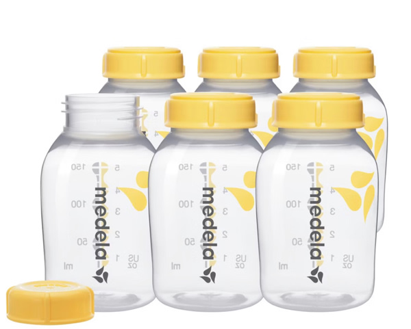 Medela Breast Milk Collection and Storage Bottles with Solid Lids