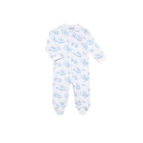 Boys' Blue Bears Trellace Zipper Footie - Baby